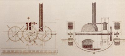 Engine and paddle wheel
The engine and paddle wheel of the first Comet.

