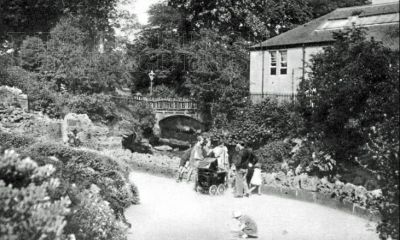 Hermitage Park
A family outing enjoying good weather and scenery. This is the site of the old mill, and part of Hermitage Primary School is in the background.
