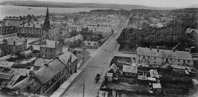 View from St Columba Church Tower
Looking west from the top of the St Columba Church tower. Date unknown.
