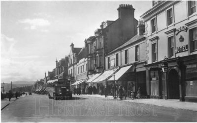 Bus on West Clyde Street
A bus on a private hire approaches the Imperial Hotel on West Clyde Street. Date unknown.
