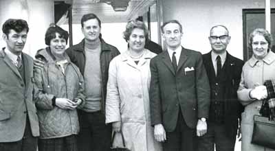 Baptist Cruise
The Rev Russell Davidson (3rd from left), minister of Helensburgh Baptist Church, and members of the Baptist Association on a cruise on Loch Lomond aboard the Maid of the Loch. Date unknown.
