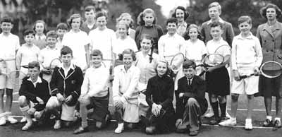 Junior tennis players
Entrants for the first major junior tournament held by Helensburgh Lawn Tennis Club at its Suffolk Street courts in 1948.
