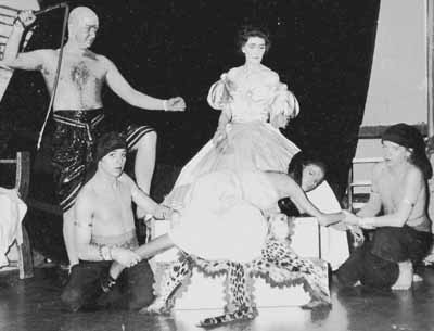 Operatic Society
Grace Goodwin (standing, centre) and other members of the cast of the Helensburgh Amateur Operatic Society production of 'The King and I' in the Victoria Hall in 1969.
