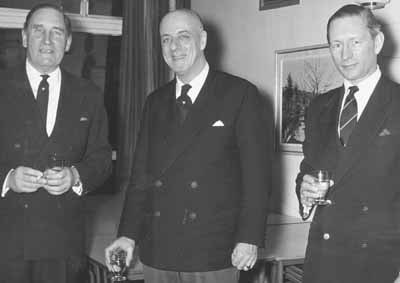 Sir Alec Rose
Single-handed round the world yachtsman Sir Alec Rose visited the Clyde Submarine Base at Faslane on March 19 1969 to talk to members of the Royal Naval Sailing Association and the Neptune Sailing Club about his experiences, and also toured the submarine HMS Porpoise. He is pictured with Helensburgh man Admiral Ian McGeoch (left), Flag Officer Scotland and Northern Ireland, and the Commodore Clyde, Commodore Derek Kent.
