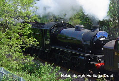 Lord of the Isles
62005 "Lord of the Isles" pictured at the Old Luss Road Bridge, Kirkmichael, on May 13 2008. This class K-1 locomotive was introduced in 1949 by British Railways and was based on the Class K-4 design of the London and North Eastern Railway. Image supplied by Stewart Noble.
