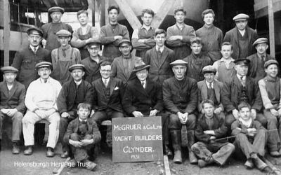 1931 McGruers staff
Management and staff of the McGruer & Co. boatbuilding business pictured in 1931. Image from the Silver Motor Yachts private Facebook group contributed by Craig Macdougall.
Keywords: 1931 McGruers