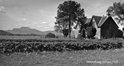 Burnfoot
The Burnfoot farmhouse at Arden on Loch Lomondside, looking north towards Ben Lomond. Also known as Burnfoot of Ross Farm. Nearby the ferry to Inchmurrin leaves. Image circa 1920.
