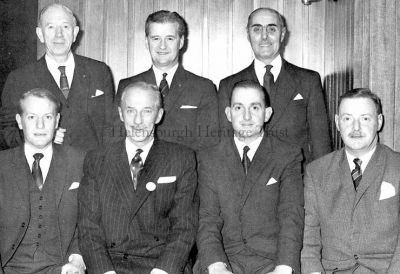 Business Dinner
Committee members of Helensburgh Business Club at their annual dinner in the Queen's Hotel in November 1969. Standing (from left) Angus Wylie, president Sam F.Graham, R.Simpson; seated I.H.Condie, secretary J.Birrell, W.D.Rankin and D.McNaughtan.
