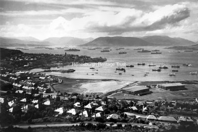 Clyde at war-1
Looking from Fort Matila towards, Greenock pier. Two Sunderland flying boats can be seen in the right foregound. 1941 image supplied by Michael Wilson.
