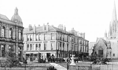 Colquhoun Square
The south west quadrant of Colquhoun Square, showing one of the two granite water fountains. Circa 1907.
