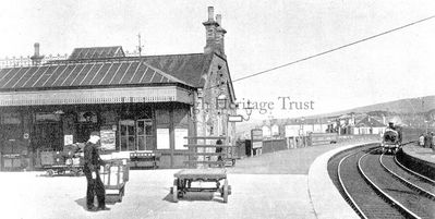 Craigendoran Station
Craigendoran Station in its heyday, with a steam train approaching from Helensburgh. The station and steamer terminal opened for business under the North British Railway on May 15 1882, and steamer services were finally withdrawn in 1972. The piers have since become derelict, and on the firth side of the line the station buildings are long gone. Date unknown
