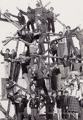 1st Craigendoran Scout Hall opening
Boys in the 1st Craigendoran Scouts show their climbing process at the opening of their Scout Hall beside the Clyde CE Centre in 1981. Image supplied by Geoff Riddington.
