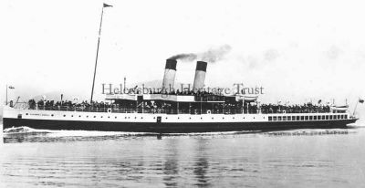 TS Duchess of Argyll
The 593-ton turbine steamer Duchess of Argyll was built by William Denny & Brothers at Dumbarton in 1906 for the Ardrossan to Arran run. Requisitioned as a transport ship in World War One, she returned to service in the 1919 season, making the Kyles of Bute and Arran run her own. She moved to the long cruises to Inveraray and Campbeltown in 1936, returned to the Kyles of Bute run after the war, and was sold in 1952 to the Admiralty for experimental work at Portland. She was scrapped at Newhaven in 1970.  
