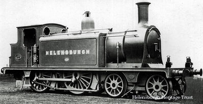 Engine 'Helensburgh'
Three of these 47-ton Drummond 4-4-0T locomotives were built in 1879 by Neilson & Co. No further D50s were built, and the last two were withdrawn in 1926. The D50s worked the trains between Glasgow and Helensburgh before being replaced by Reid C15 4-4-2T tank engines in 1913. They then moved to Dundee, Eastfield, and Parkhead. All three members of the D50 class were named â€” 494 Craigendoran, 495 Roseneath, 496 Helensburgh. Image supplied by Jim Chestnut; date unknown.
