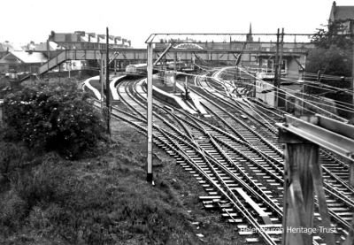 Helensburgh Central
A view of Helensburgh Central Station taken from the Grant Street footbridge on May 28 1971, showing the two sidings to the right.
