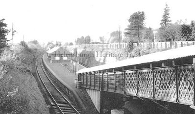 Helensburgh Upper Station
A view of Helensburgh Upper Station in its heyday. A very deep cutting was excavated for the station on the West Highland Railway, which opened to traffic in 1894. Like all the local upper stations except Rhu, it was originally designed to look like a Swiss chalet, and it had its own coalyard to east of Sinclair Street where the Maclachlan Road flats are now. Image date unknown.
