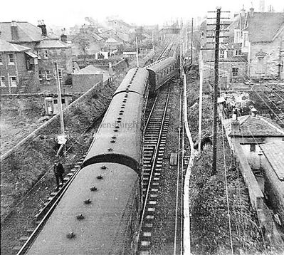 Helensburgh derailment
This derailment, which occurred about 1968, is shown from the Adelaide Street footbridge looking west towards Helensburgh Central Station.
