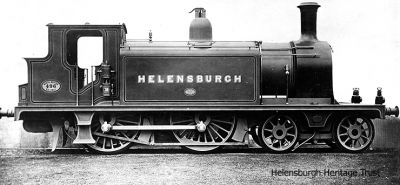 The North British Railway's D50 Class, 4-4-0T No. 496, Helensburgh, pictured in 1910. It was built for passenger services on the Glasgow-Helensburgh line by Neilson & Co in 1879.
