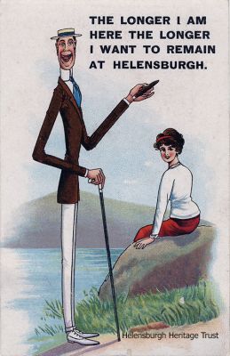 Novelty card
A novelty card suggesting Helensburgh is a good place for romance! Image date unknown.
