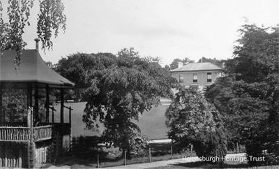 Hermitage House
Originally the home of the Cramb family, who sold what was then called Cramb Park to the Town Council in 1911 for Â£3,750, Hermitage House became an annexe to Hermitage School after World War One service as a military hospital. After 1926 it became a council workshop and store, and it was eventually demolished in 1963. Image by courtesy of Helensburgh Library; date unknown.
