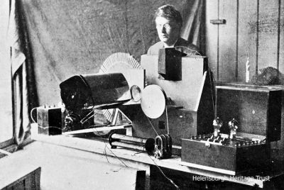 Hastings experiment
John Logie Baird working at Hastings, circa 1924.
