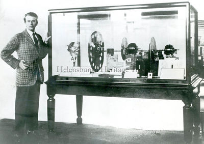 First television transmitter
Helensburgh inventor John Logie Baird is pictured with the first television transmitter, made up literally from odds and ends, in September 1926. The apparatus was used in the world's first successful demonstrations of instantaneous moving scenes by wire and wireless. It is now housed in the Science Museum in South Kensington, London.
