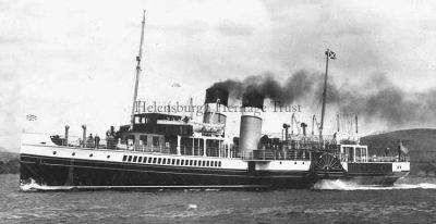 PS Jeanie Deans
The paddle steamer Jeanie Deans in British Railways livery, between nationalisation in 1948 and the transfer to the Caledonian Steam Packet Company in 1951. Built by Fairfield at Govan and launched in 1931, she was extensively refitted after war service. She remained a passenger favourite on cruises from Craigendoran until the end of the 1964 season. The next year she went to the Thames and was renamed 'Queen of the South'. She was broken up in Antwerp, Belgium, in 1967.
