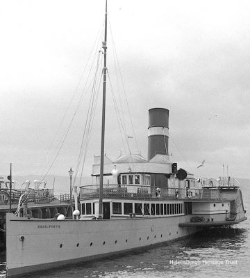 PS Kenilworth
A 390-ton paddle steamer built in 1898 by A. & J.Inglis at Pointhouse for the North British Steam Packet Company, she operated on the Clyde until 1937, serving initially on the Craigendoran to Rothesay route. She was refurbished and reboilered in 1915 and saw limited World War One service from 1917-19 as a minesweeper on the South Coast. Upon her return in 1936 she was the first of the Craigendoran fleet to acquire the grey hull and reopened the Arrochar excursion service. Retired in 1937, she was broken up the following year at the yard where she had been constructed. Image circa 1936.
