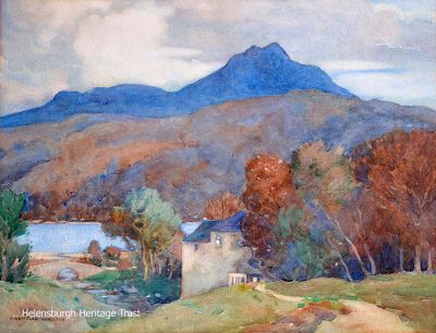 View of Loch Lomond from Glen Douglas
This watercolour by Helensburgh artist J.Whitelaw Hamilton RSA RSW (1860-1932) was acquired by the Anderson Trust Local Collection late in 2014. It records a less familiar view of the loch and was a welcome addition to the two other paintings by this artist held in the Trust Collection, 'Evening on the Gareloch' and 'Ebb Tide', an idyllic view of Helensburghâ€™s West Clyde Street. Image by courtesy of the Anderson Trust.
