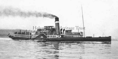 PS Lucy Ashton
The 271-ton Lucy Ashton was launched on May 24 1888 by T.B.Seath at Rutherglen. She began on the Holy Loch run but later became more familiar on the Gareloch service from Craigendoran. She remained on the Clyde throughout both world wars. Pictured in 1947 after her post-war refurbishment, she made her last run in February 1949. Her stripped down hull saw further experimental use by the British Shipbuilding Research Association, including being fitted with a jet engine.
