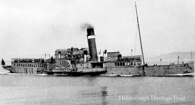 Lucy Ashton at war
The 271-ton Lucy Ashton was launched on May 24 1888 by T.B.Seath at Rutherglen. She began on the Holy Loch run but later became more familiar on the Gareloch service from Craigendoran. She remained on the Clyde throughout both world wars, and is pictured on the Clyde during the Second World War. She made her last run in February 1949. Her stripped down hull saw further experimental use by the British Shipbuilding Research Association, including being fitted with a jet engine.
