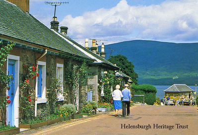 Luss main street
A couple walk down the picturesque village main street to the pier. Image date unknown.
