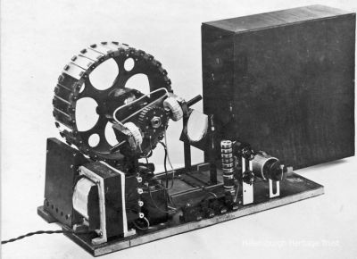 Scanner
A 30 facet mirror drum flying spot scanner. Image circa 1931.
