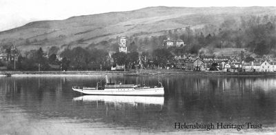 Rhu from Rosneath
A view of Rhu village from the other side of the Gareloch, published as a postcard by Winton, Stationer, of Rhu Post Office. Circa 1905.
