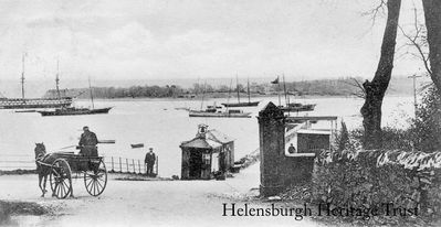 Rhu Pier
Luxury yachts and the Training Ship Empress moored off Rhu Pier, circa 1906.
