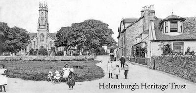 Rhu Village Green
Children enjoy playing on the village green in front of Rhu Church, circa 1905.
