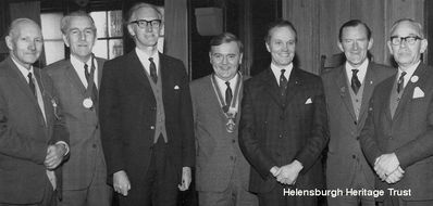 Rotary and Probus
Officebearers of Helensburgh Rotary Club and Helensburgh Probus Club with Provost Norman Glen in the rotary year 1972-73. Pictured from left are: unknown, unknown, Provost Glen, rotary president Jim Moncrieff, rotarian Jack Quinlan, rotary past president Walter Bryden, unknown. Image supplied by Alistair Quinlan.
