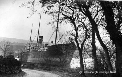 Ship aground
The SS Siberian after being blown ashore in the Gareloch in a storm in 1911. Image supplied by Malcolm LeMay.
