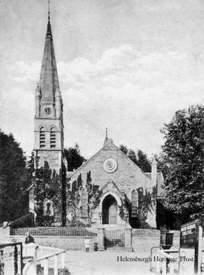 Shandon Church
Shandon Church with the start of the pier opposite, circa 1908. It became linked with Rhu Church in 1954, which led to full union in 1971. It ceased to be a church in 1981, and was converted into dwellings.
