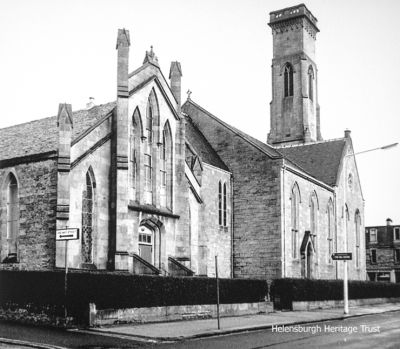 St Columba Church
This congregation started in 1839, but did not get its own building until 1844. In 1861 a bigger building was opened next door at the corner of Sinclair Street and West King Street, and the original building became the church hall. Originally called the United Secession Church, the name was changed to St Columba in 1900. The church closed for worship in 2011, and the building in the photo is now called The Tower and functions as a digital arts centre, including a cinema. The former church hall is to become the Scottish Submarine Centre. Photo by Professor John Hume.
