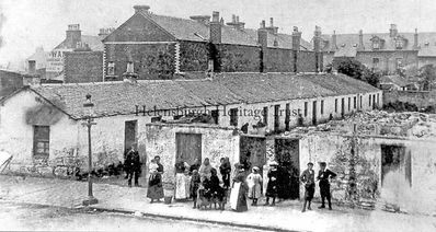 The Barracks
A notorious property known as The Barracks, or Fugie's Property, which was on the west side of James Street between Princes Street and King Street roughly where the playpark now is, is pictured in the early stages of demolition in the 1890s. The 29 dwellings had housed railway employees and railway construction workers.
