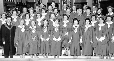 West Kirk Choir
Organist and choirmaster Walter Blair is pictured with the choir of the then Helensburgh West Kirk â€” now Helensburgh Parish Church â€” on the occasion of the rededication of the church organ in May 1968.
