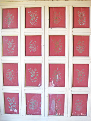 Cairndhu panels
Decorated panels in need of repair at the former Cairndhu Hotel, later a nursing home for the elderly and now disused and boarded up. Originally Cairndhu House, it was built in 1871 to a William Leiper design in the style of a grand chateau for John Ure, Provost of Glasgow, whose son became Lord Strathclyde and lived in the mansion. 2011 image by Stewart Noble.
