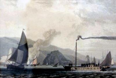 Steamboat on the Clyde - William Daniell
The theme of the 2023 exhibition of works in the Anderson Collection is “Piers and Jetties” illustrated by artists, mainly from this area and ranging in period over the past 200 years.
