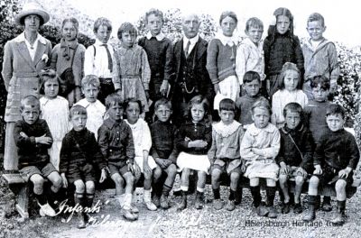 Kilcreggan infants
Infant pupils at Kilcreggan School in June 1921 when the headmaster was George S.Rae. Image kindly supplied by Richard Reeve.
